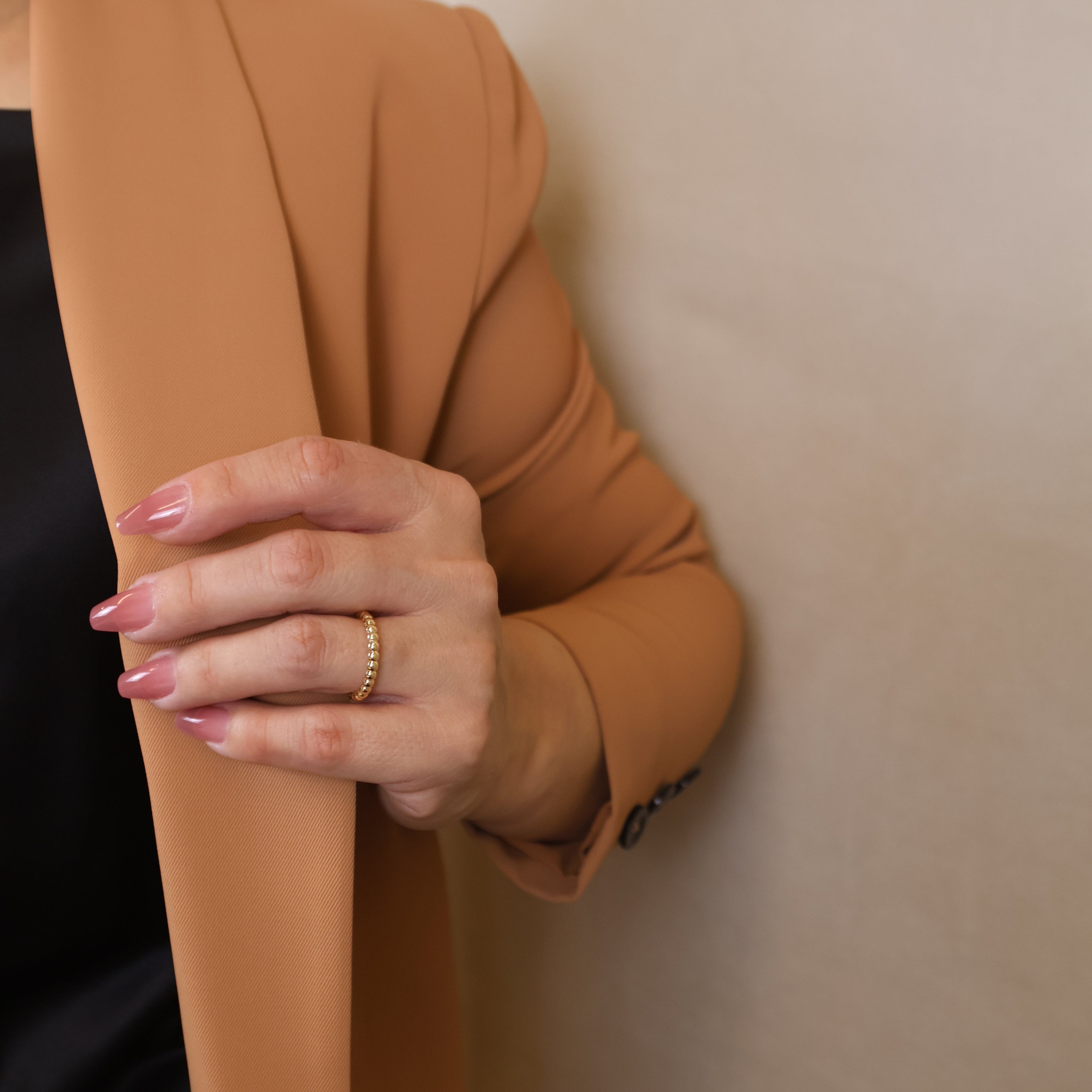 Gold Filled 18k 2mm Beaded Band Ring