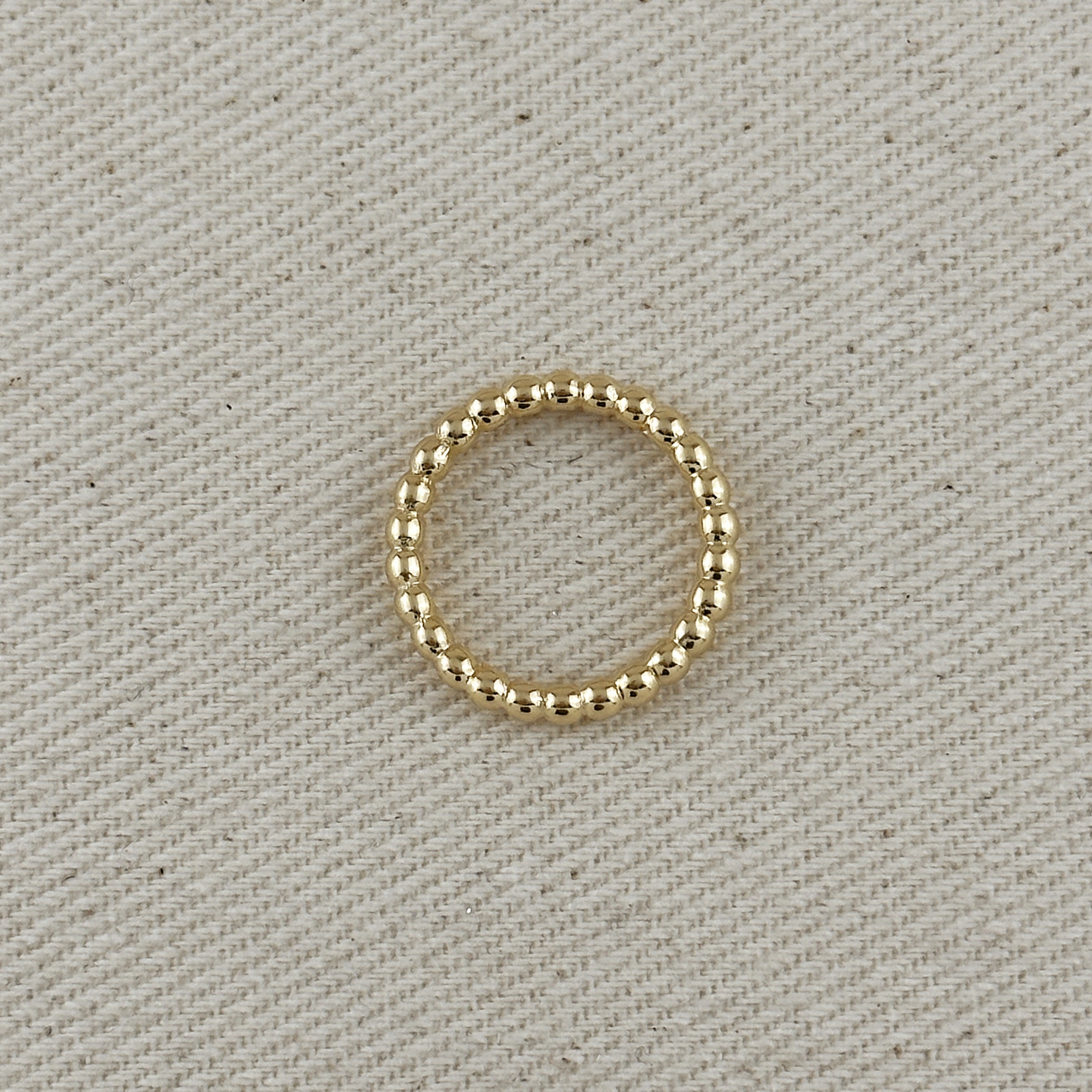 Gold Filled 18k 2mm Beaded Band Ring