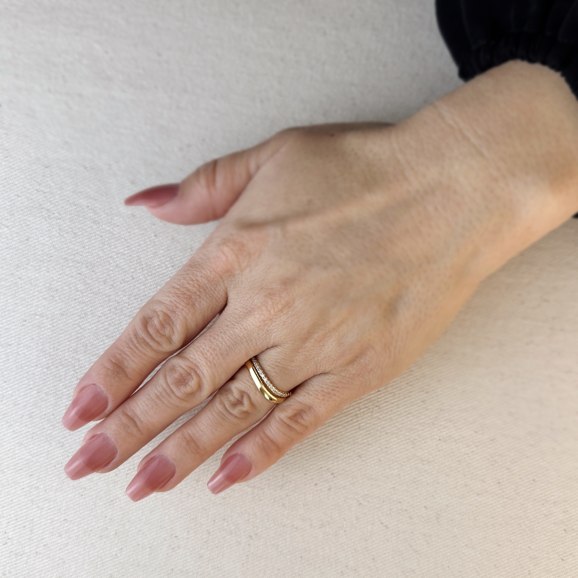 Gold Filled 18k Stackable Wave Ring