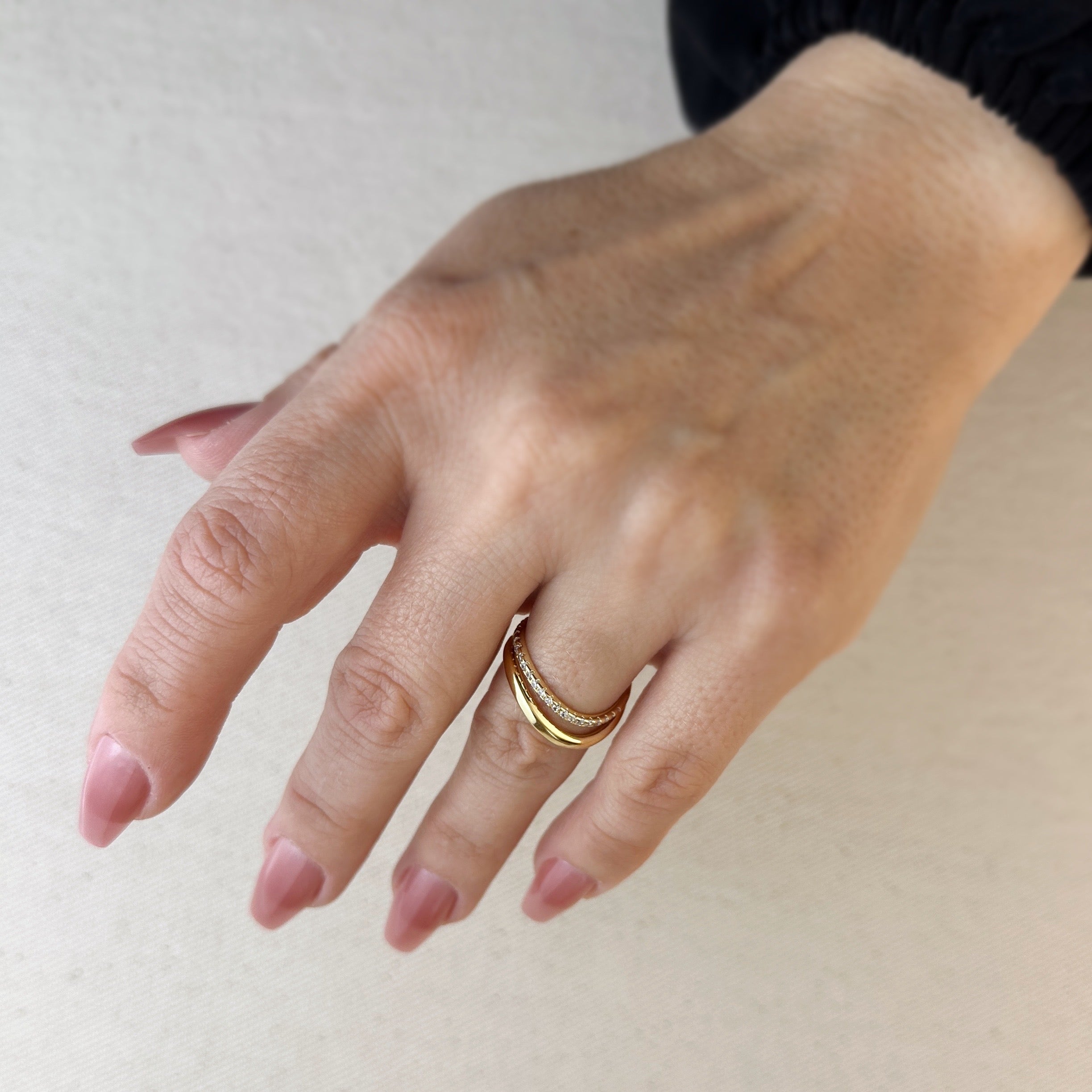 Gold Filled 18k Stackable Wave Ring