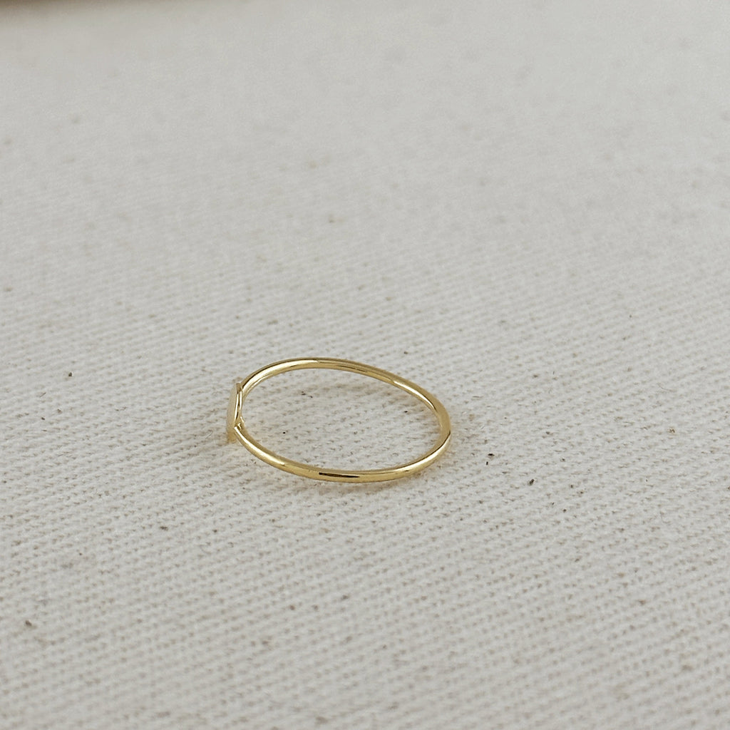 Gold Filled 18k Slim Flat Disc Ring
