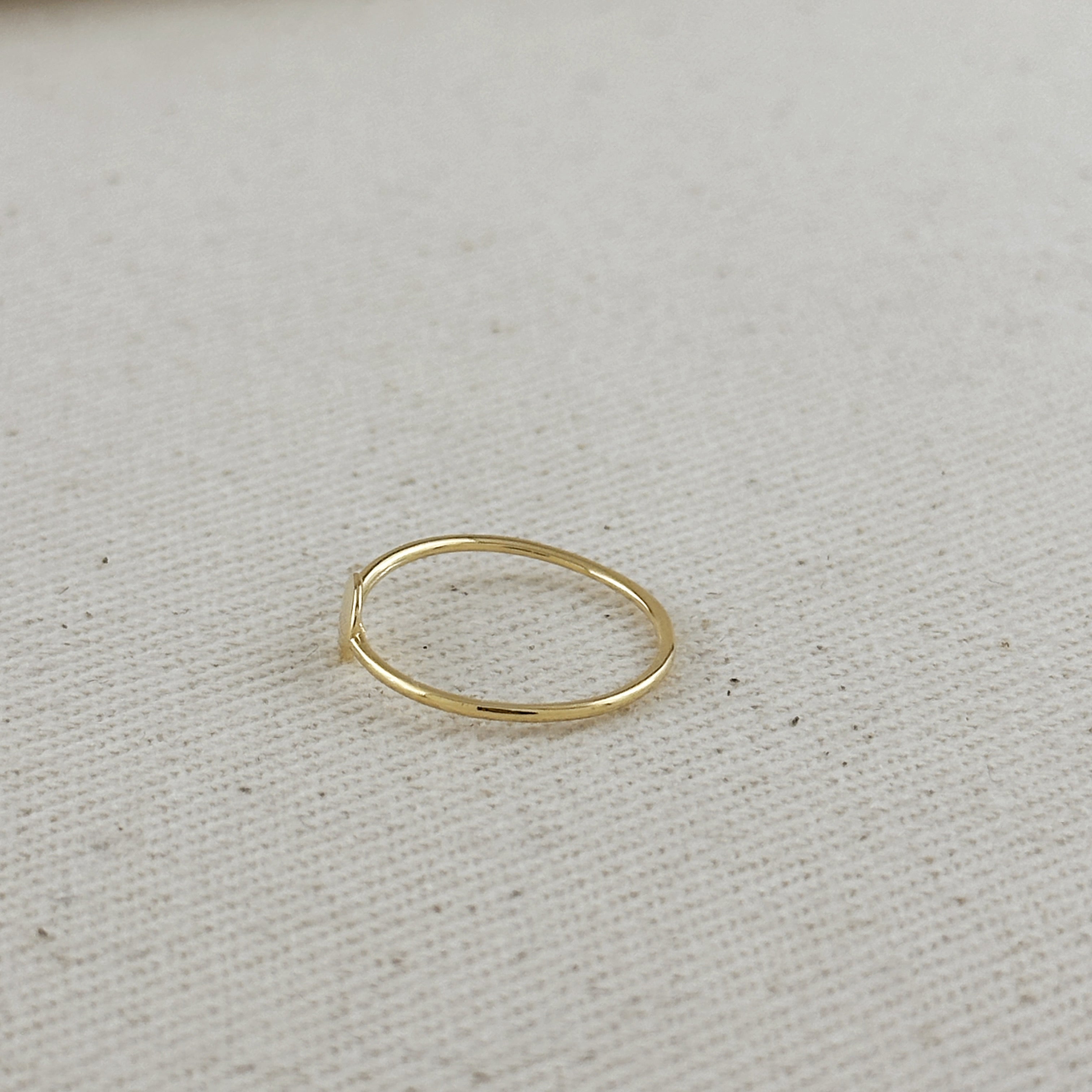 Gold Filled 18k Slim Flat Disc Ring