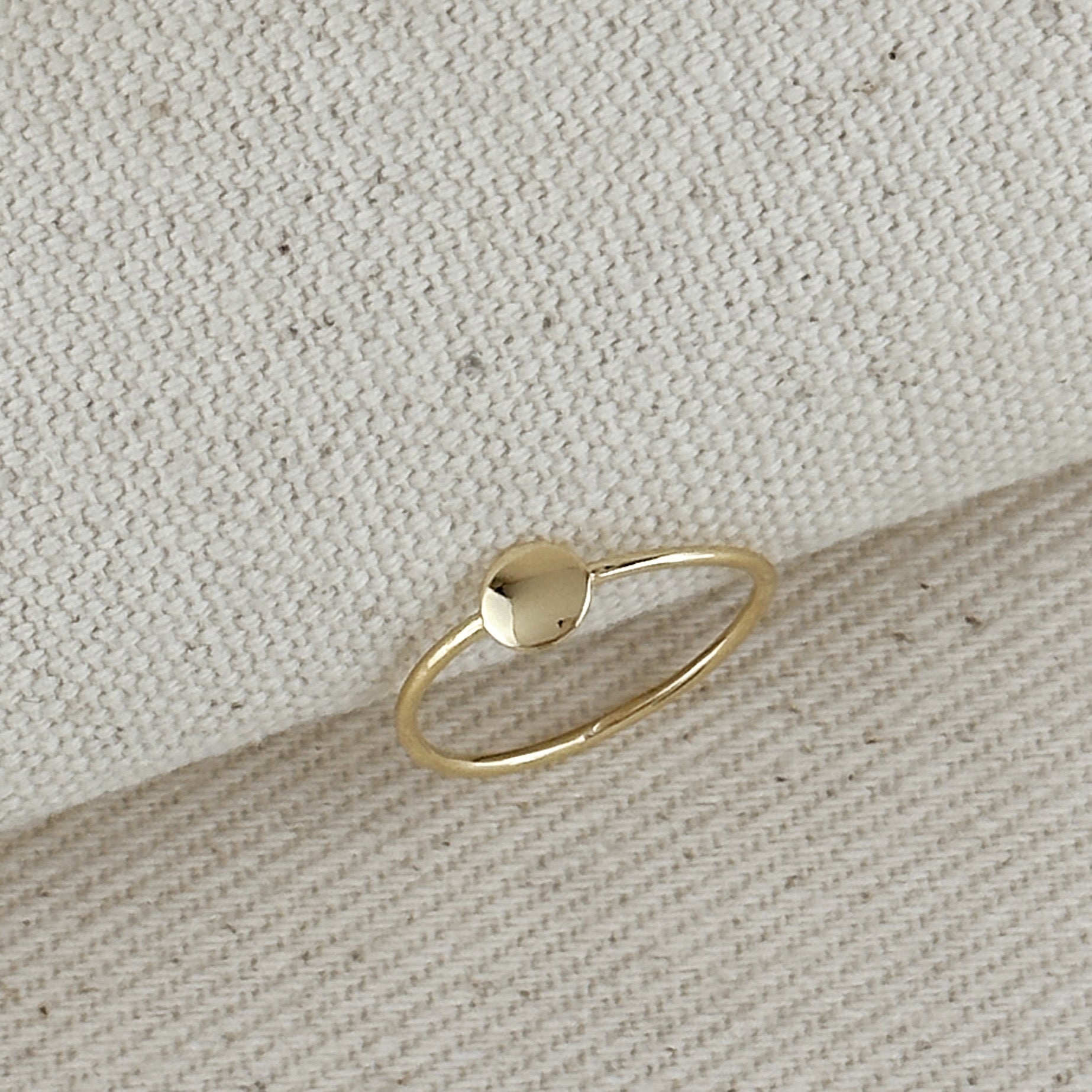 Gold Filled 18k Slim Flat Disc Ring