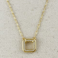 CZ Quadratini Necklace 18k Gold Filled