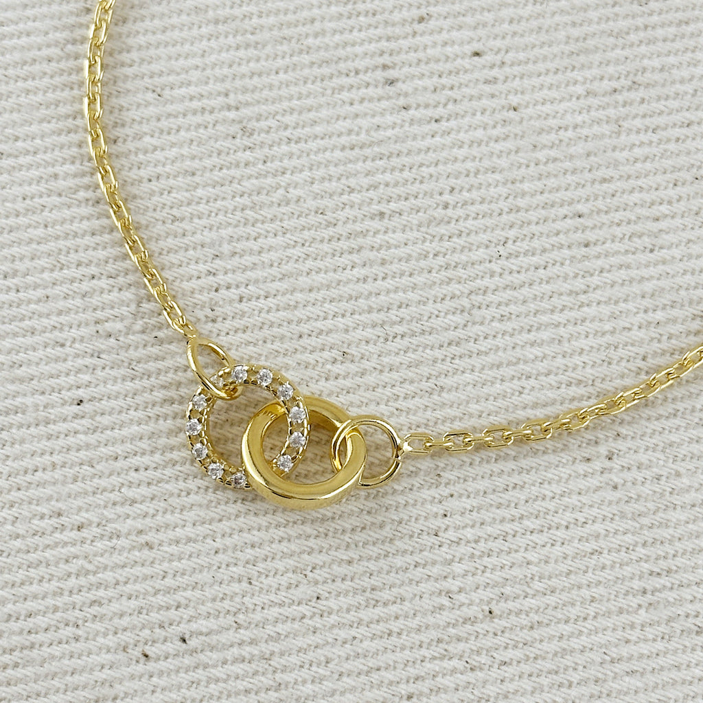 Gold Filled 18k Linked CZ Bracelet