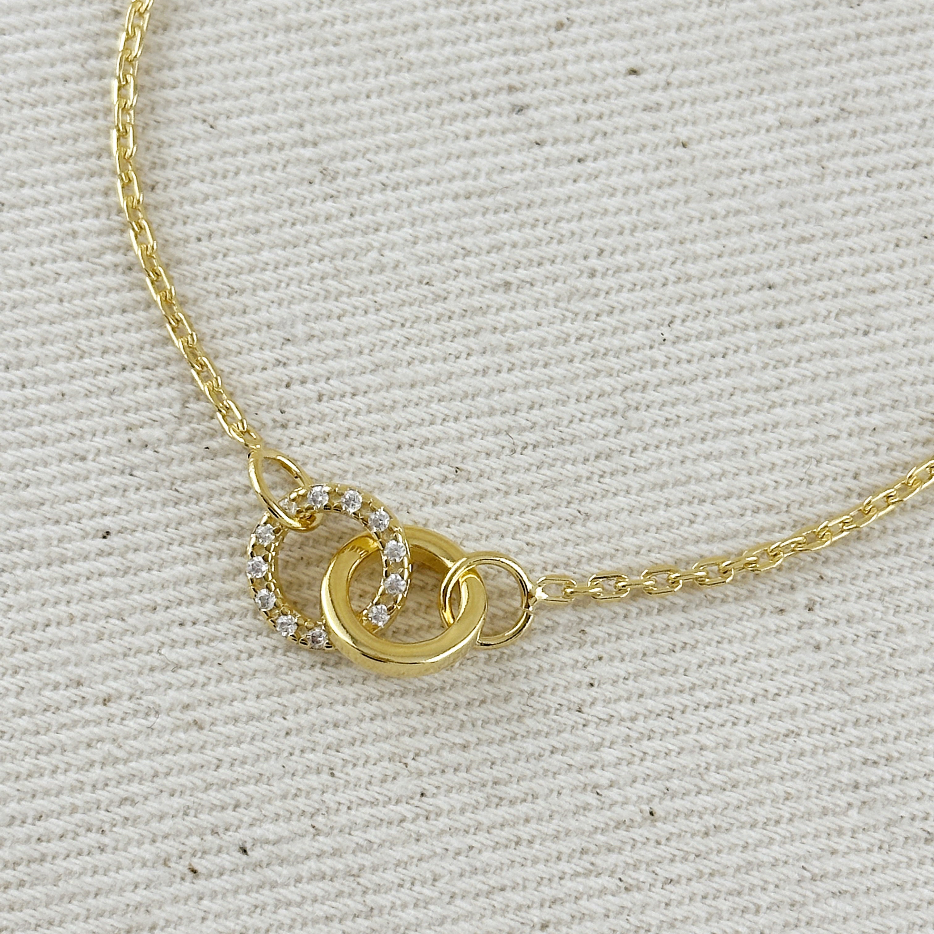 Gold Filled 18k Linked CZ Bracelet