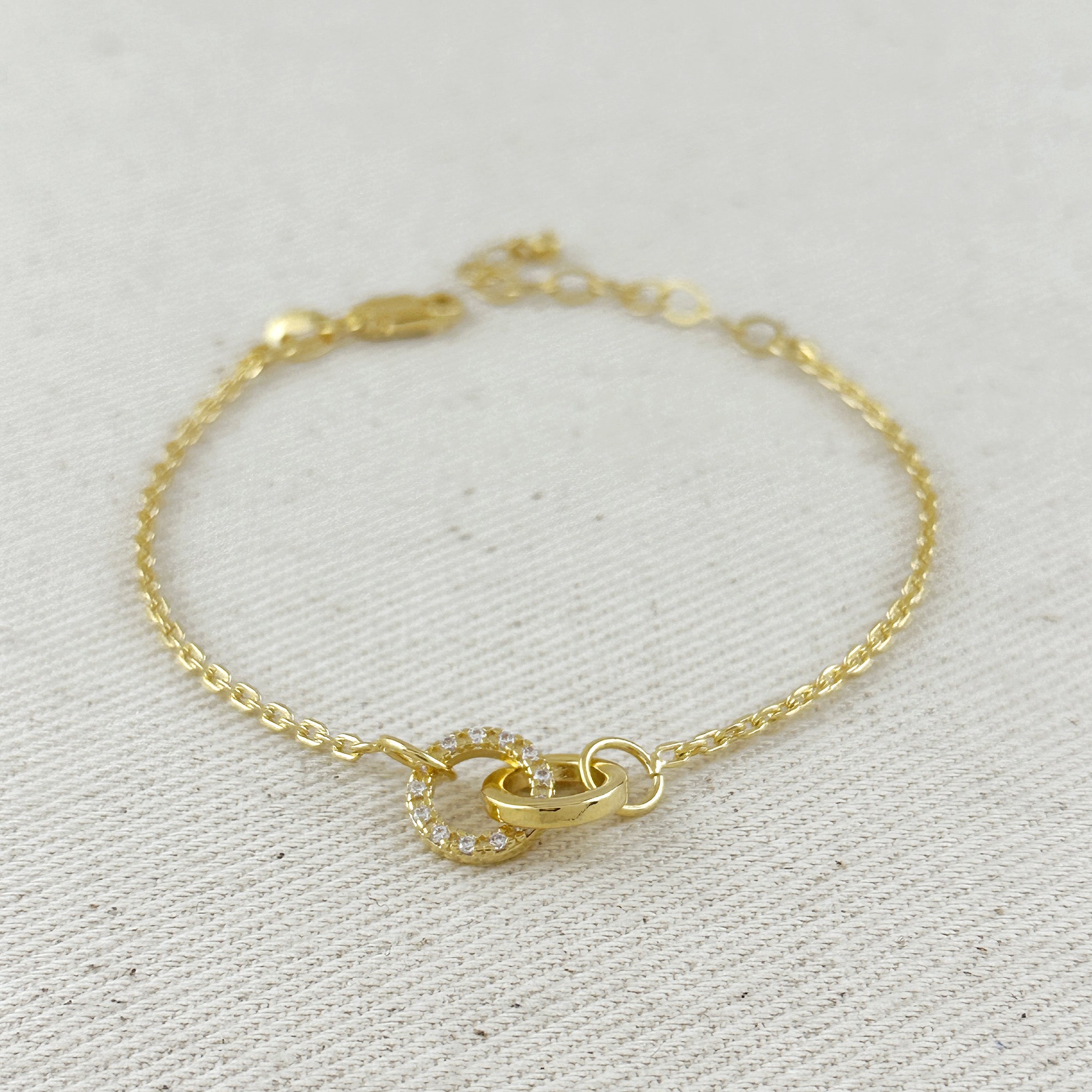 Gold Filled 18k Linked CZ Bracelet