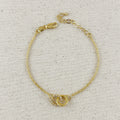 Gold Filled 18k Linked CZ Bracelet