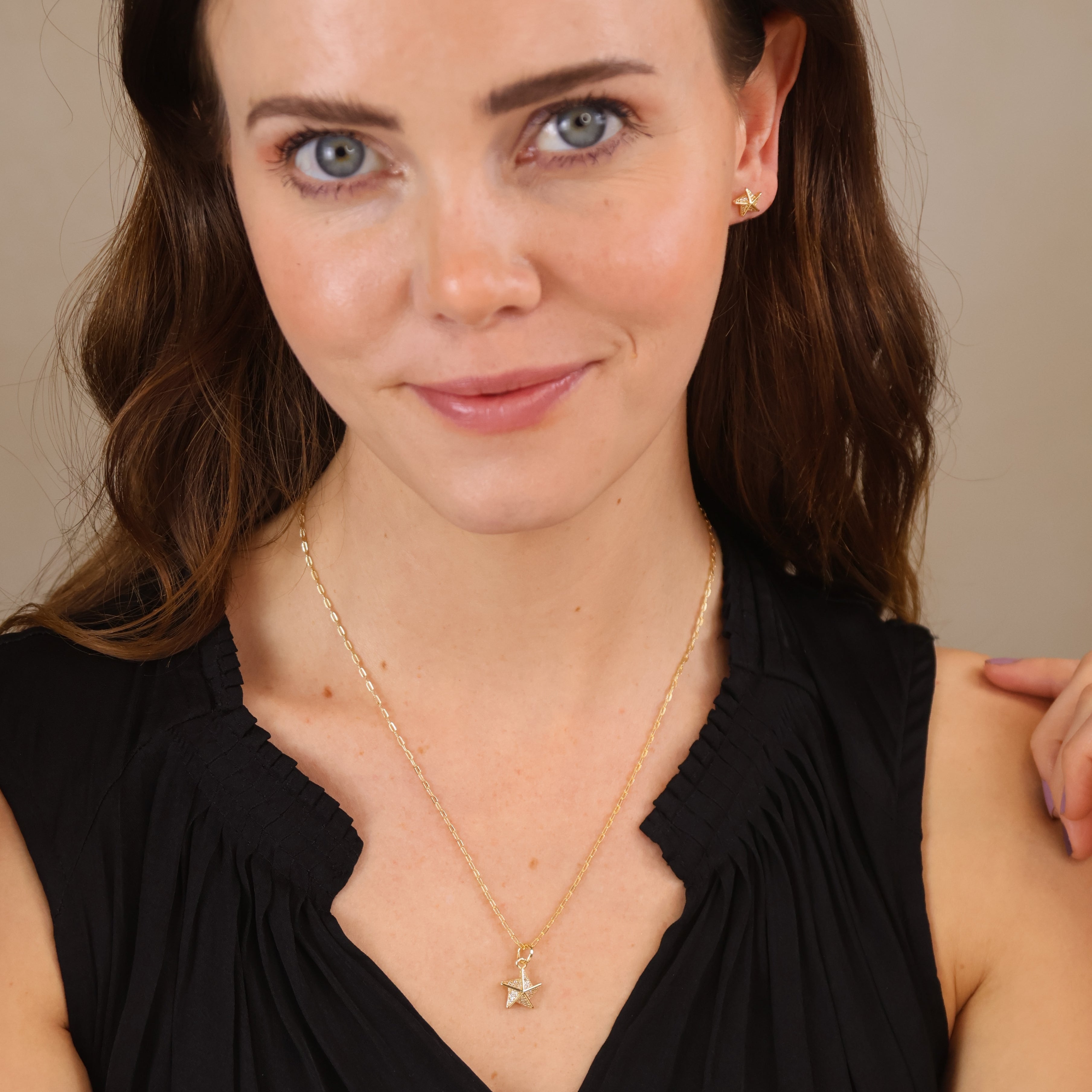 Gold Filled 18k Stella a Mulinello CZ Necklace