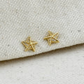 Elegant 18k Gold-Filled CZ Stud Earrings – Stella a Mulinello Design