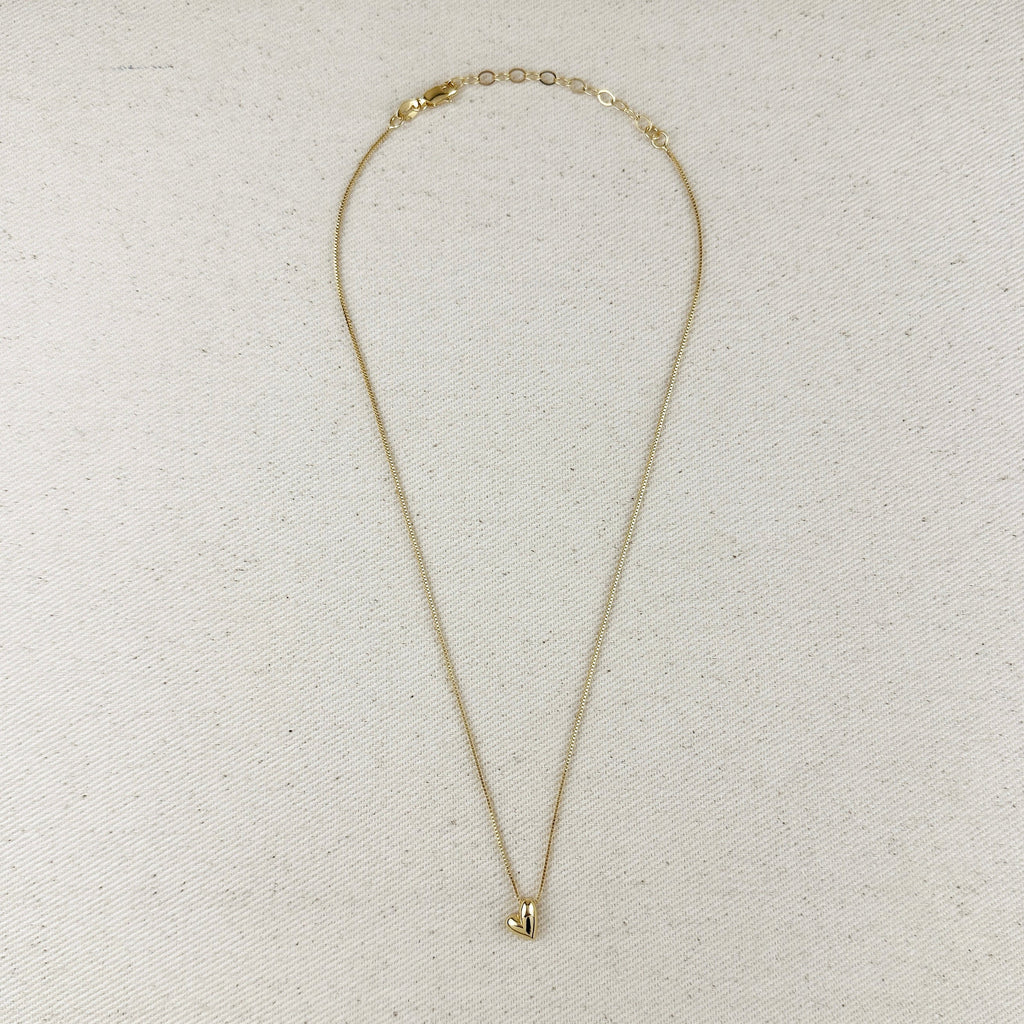 Gold Filled 18k Uneven Heart Necklace