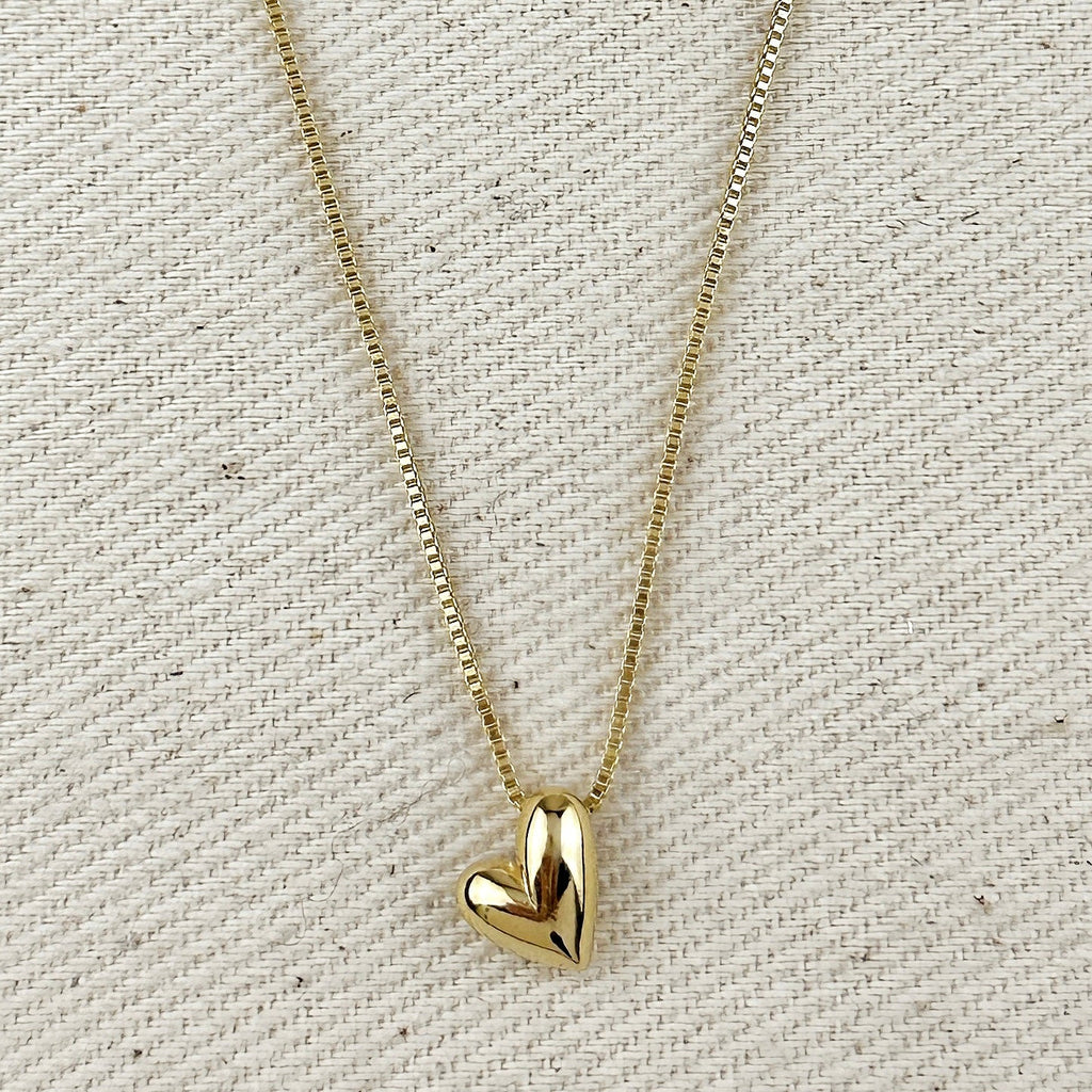 Gold Filled 18k Uneven Heart Necklace