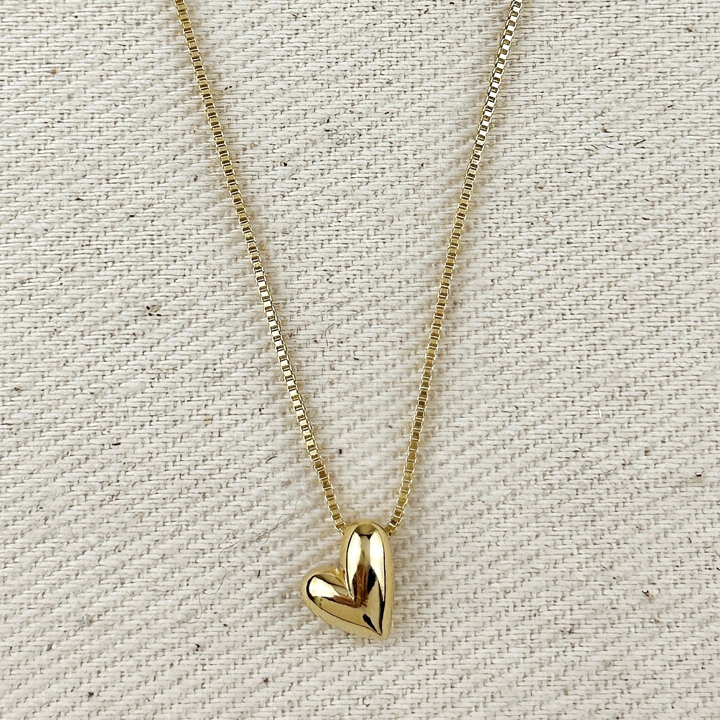 Gold Filled 18k Uneven Heart Necklace