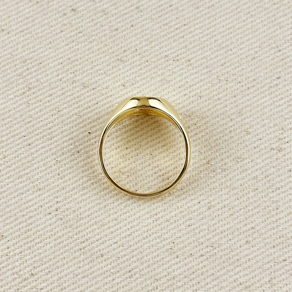 Gold Filled 18k Lady Of Grace Signet Ring