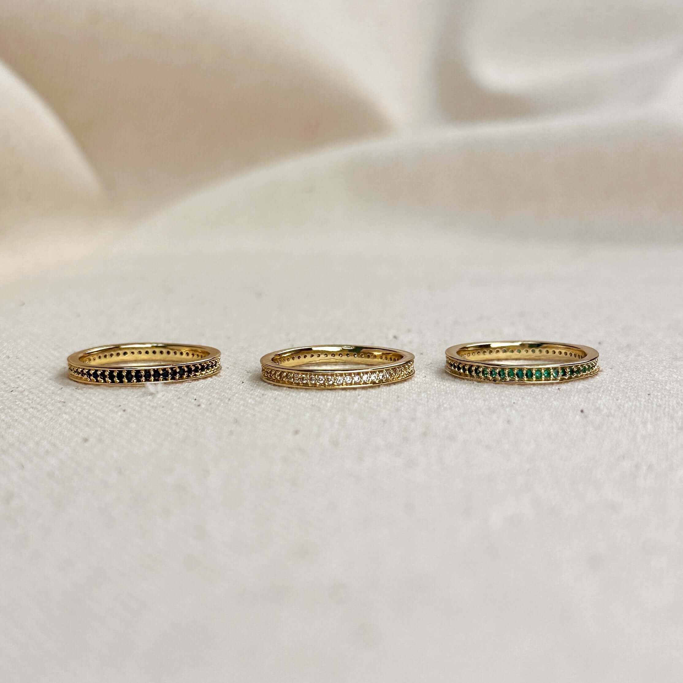 Gold Filled 18k Eternity CZ Band Ring