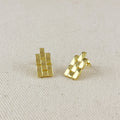 Gold Filled 18k Watch Band Drop Earrings