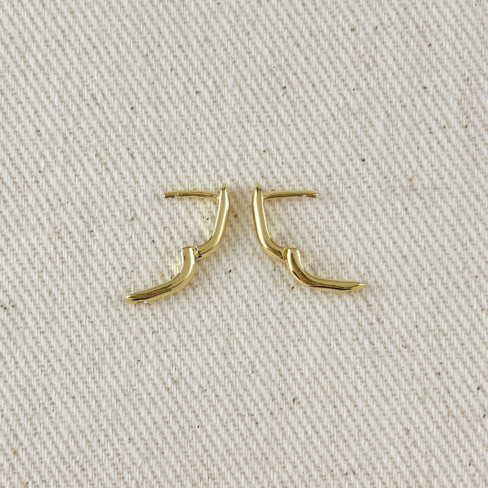 Earrings 18k Gold Filled Mini U Hoop