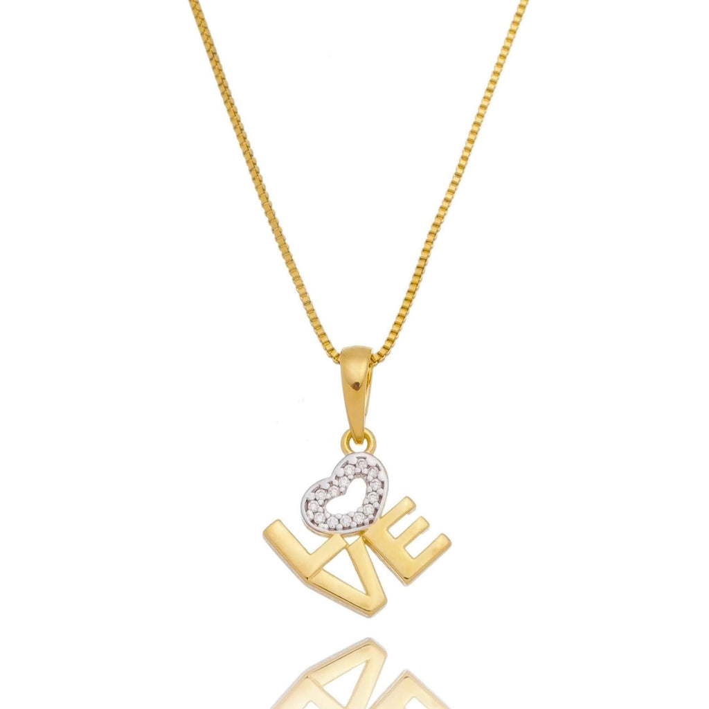 GoldFi 18K Gold Filled Love Letter Stack Necklace