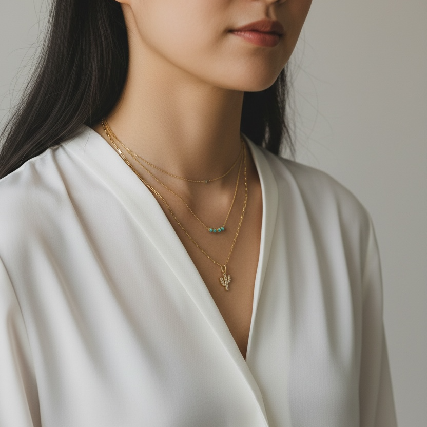 Gold Filled 18k CZ Cactus Charm