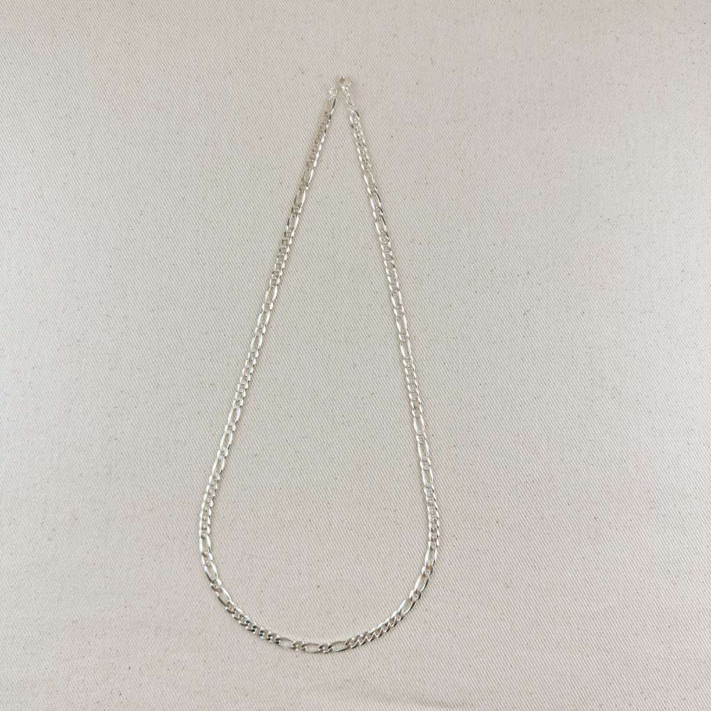 Sterling Silver 4.8mm Figaro 7x1x1 Chain