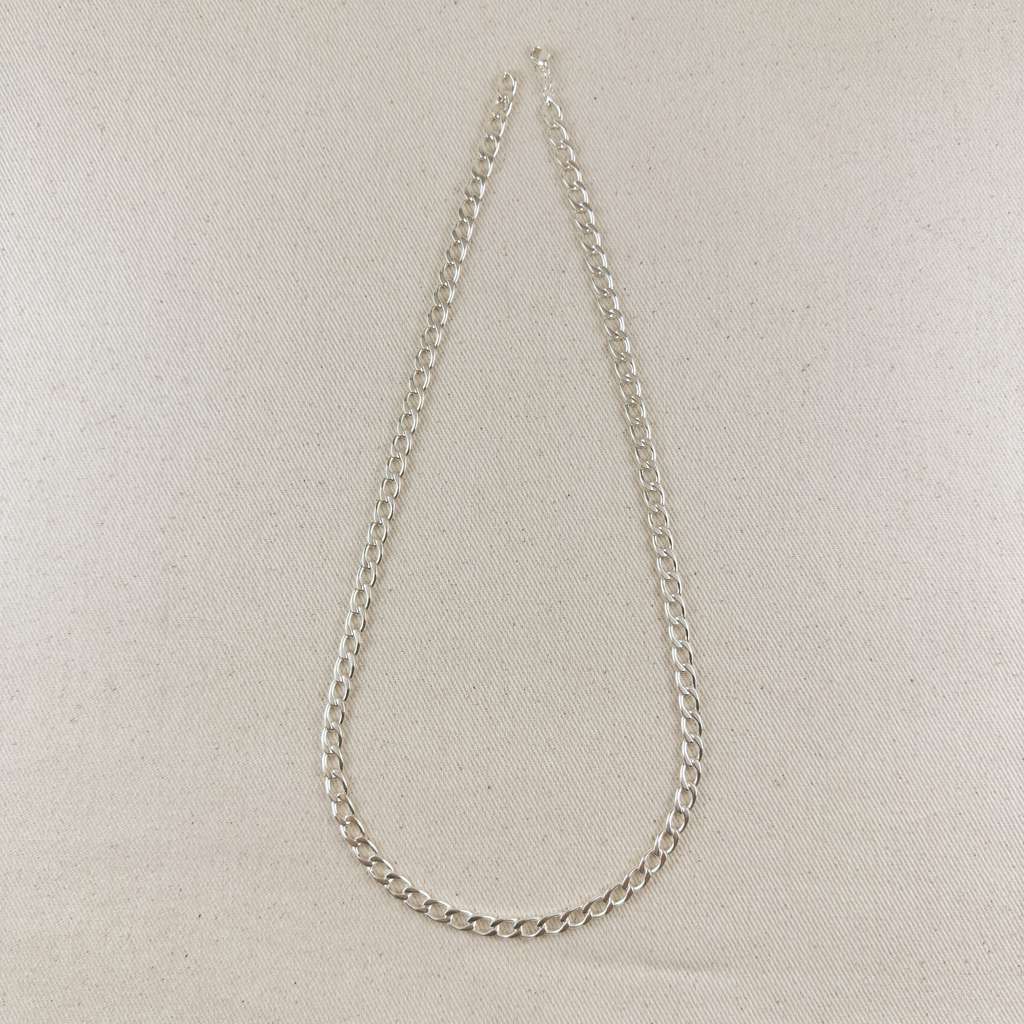 Silver Sterling Curb Chain 6.2mm