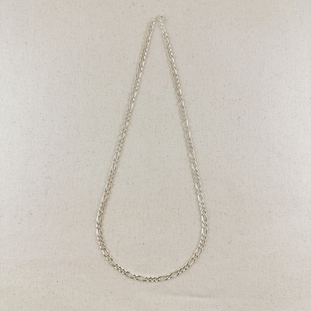 Sterling Silver 5.2mm Figaro 3x1x1 Chain