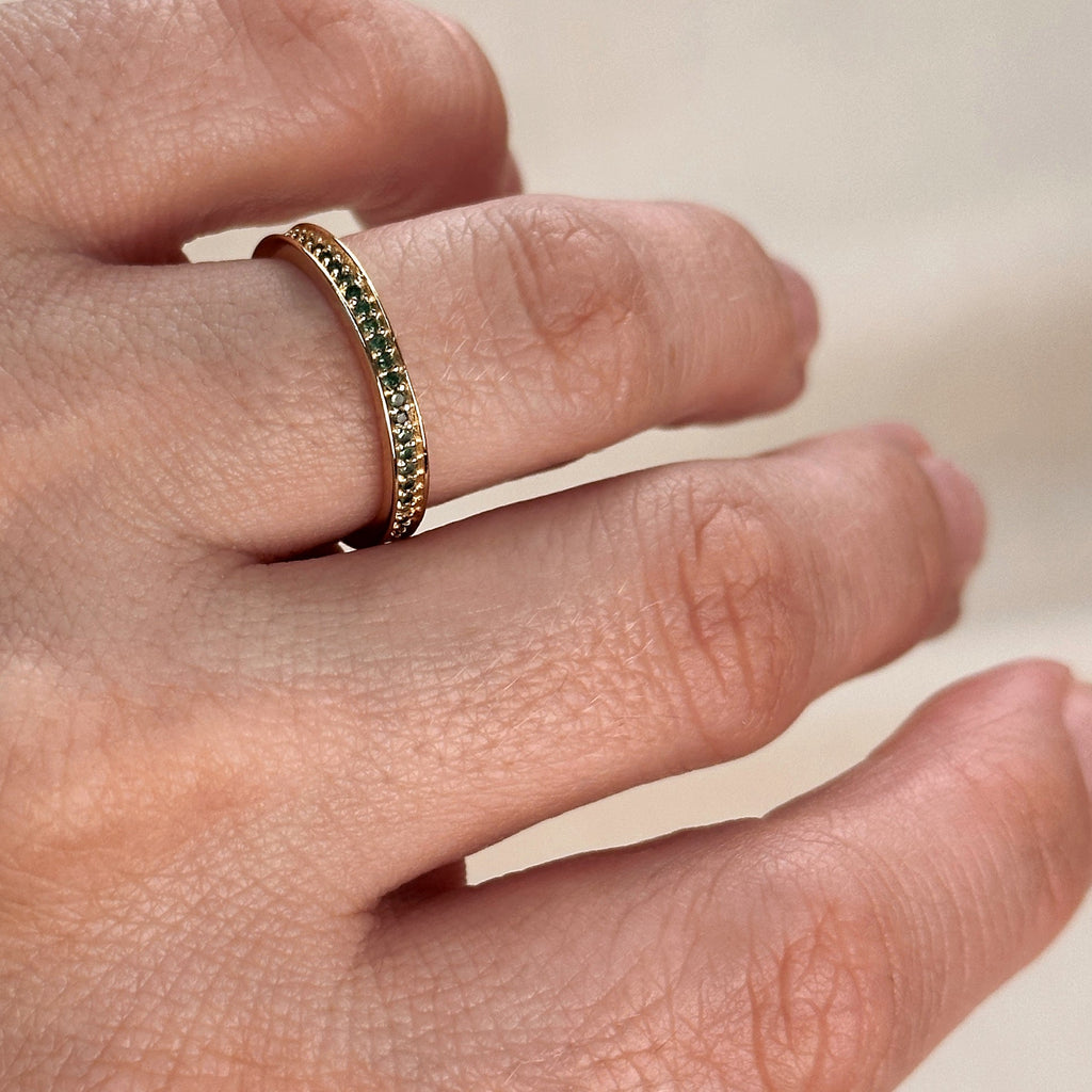 Gold Filled 18k Eternity CZ Band Ring