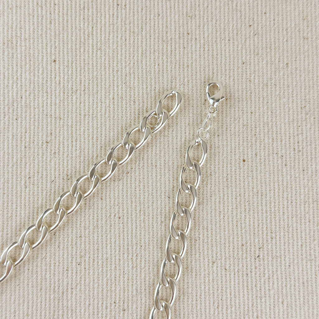 Silver Sterling Curb Chain 6.2mm