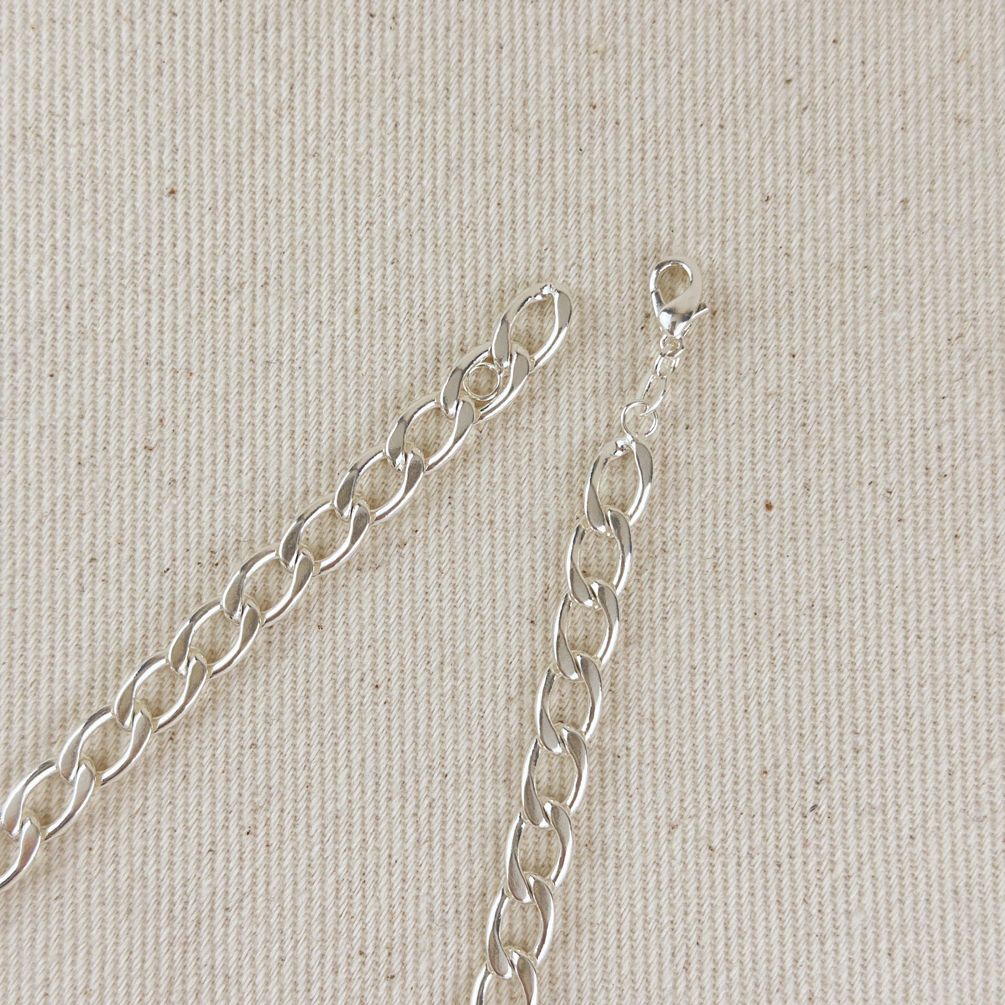 Silver Sterling Curb Chain 6.2mm