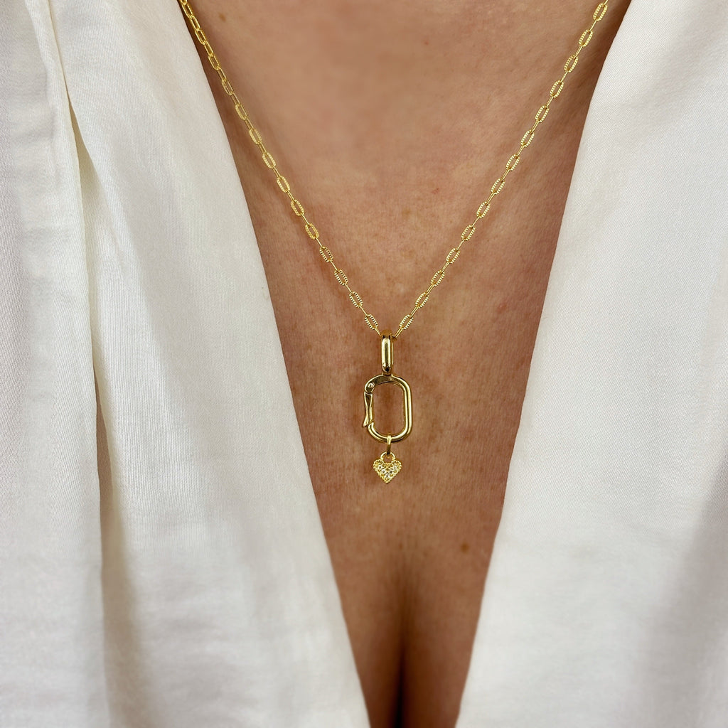 Charm 18k Gold Filled CZ Mini Heart