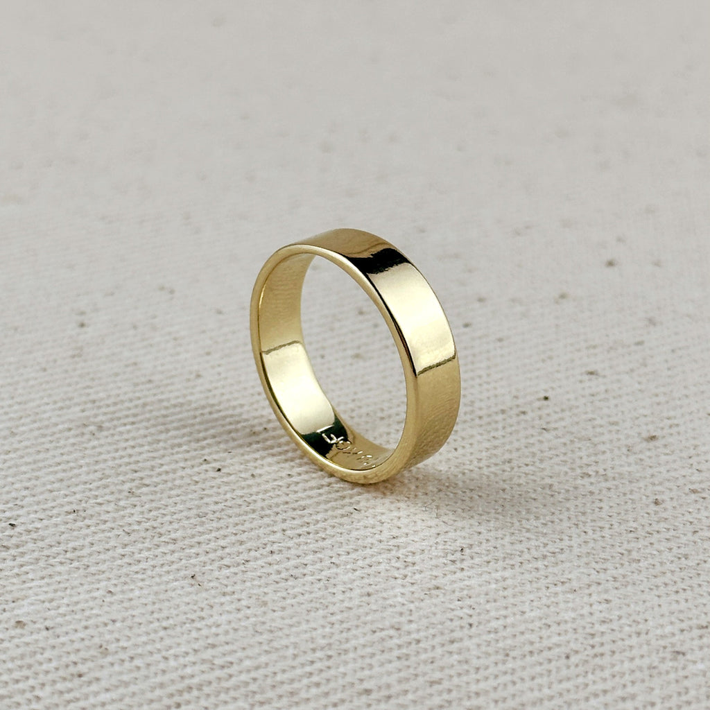 Ring 18k Gold Filled Polished Flat Band
