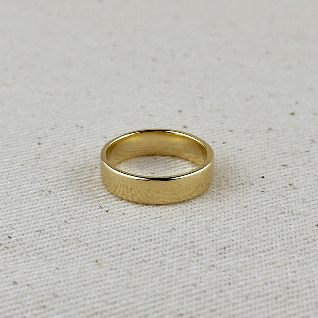 Ring 18k Gold Filled Polished Flat Band