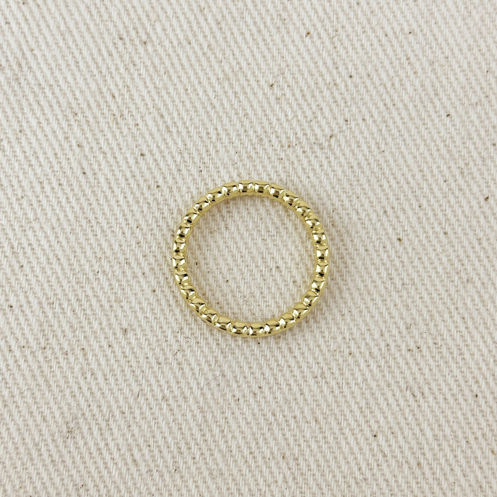 Gold Filled 18k Bezel CZ Eternity Band Ring