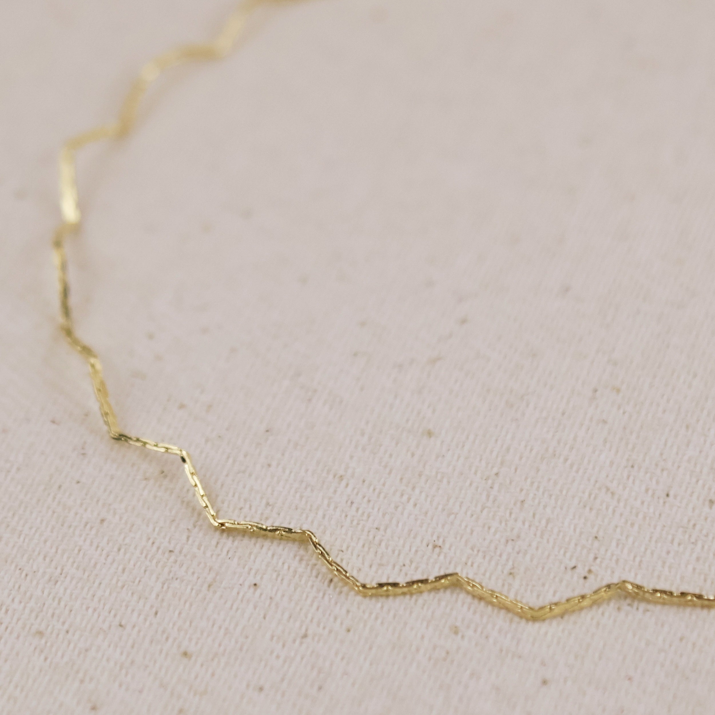 Anklet 18k Gold Filled Zig Zag
