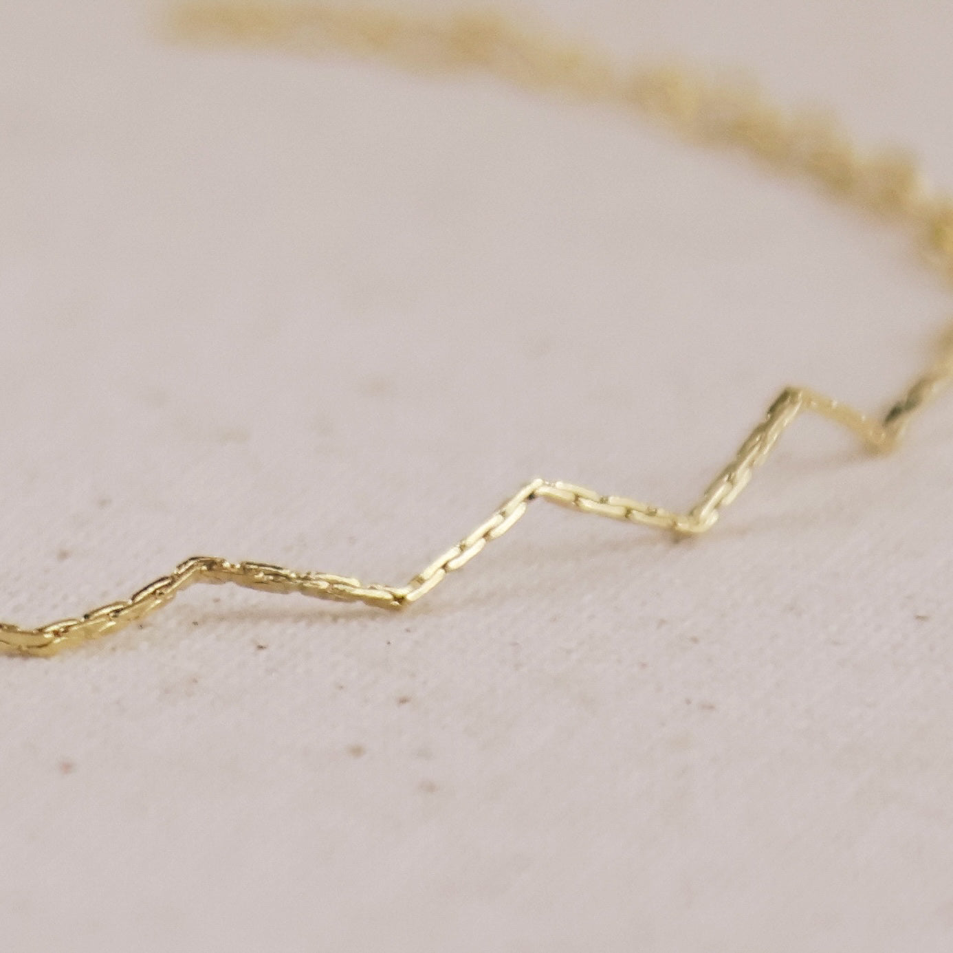 Anklet 18k Gold Filled Zig Zag