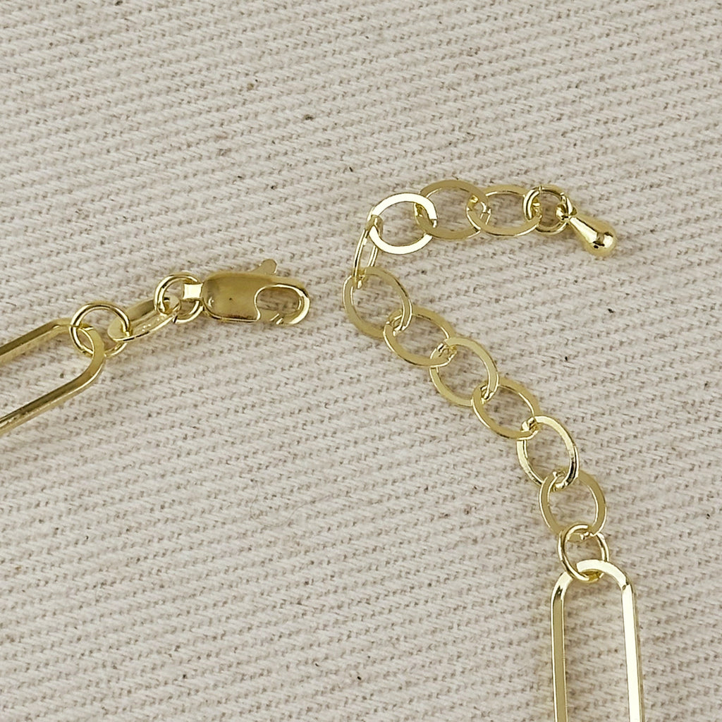 Bracelet 18k Gold Filled Oversized Paperclip