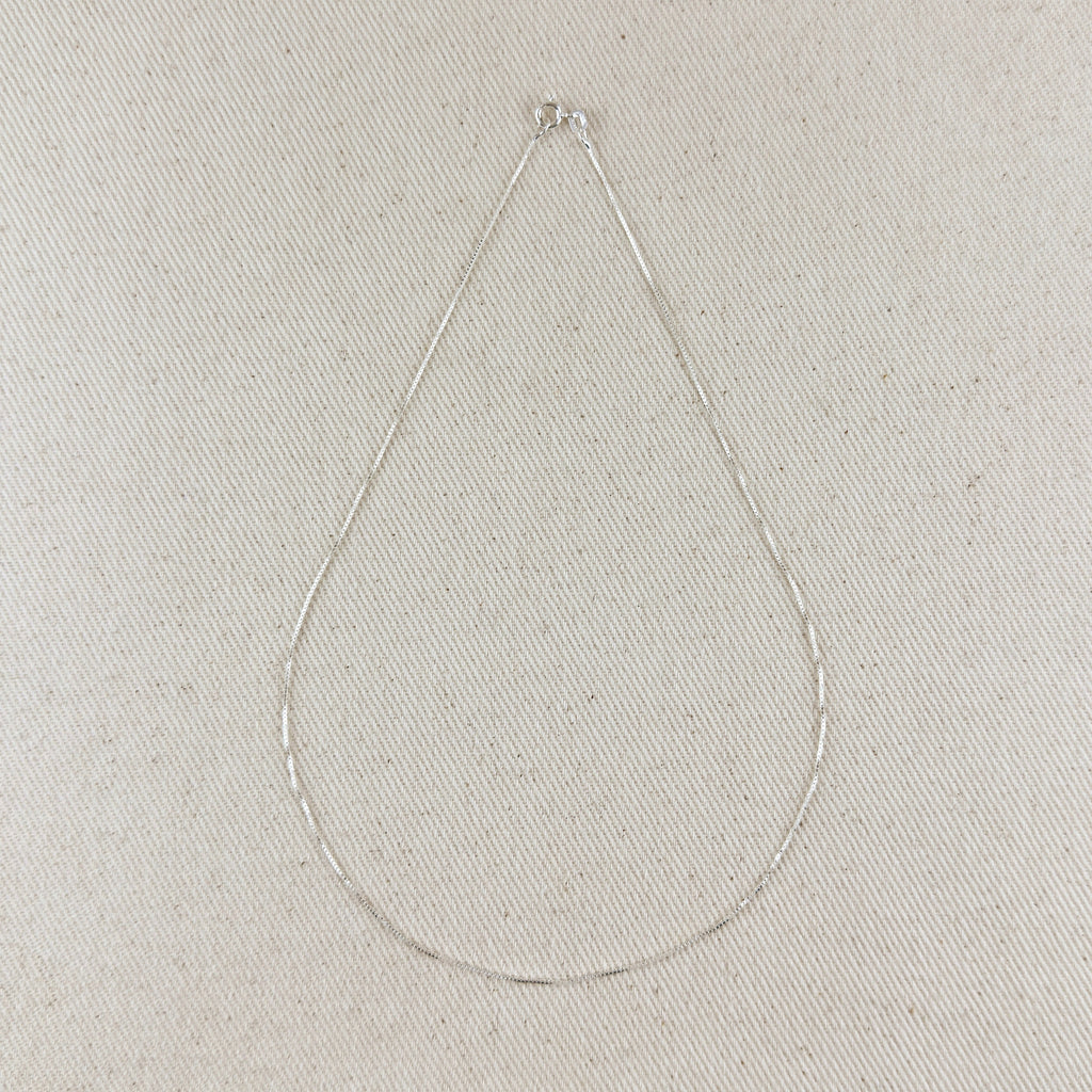 Silver Sterling Box Chain 0.6mm Necklaces