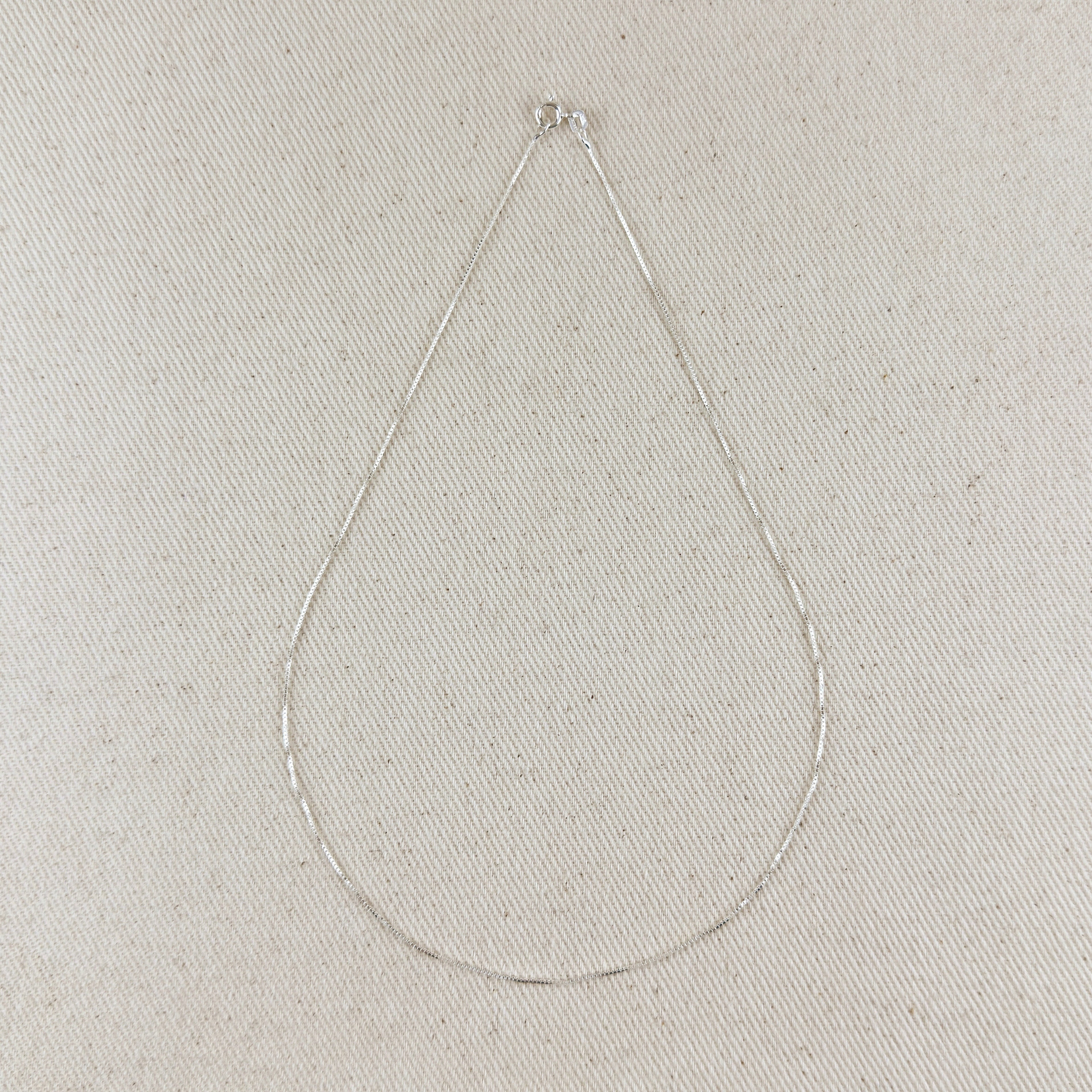 Silver Sterling Box Chain 0.6mm Necklaces