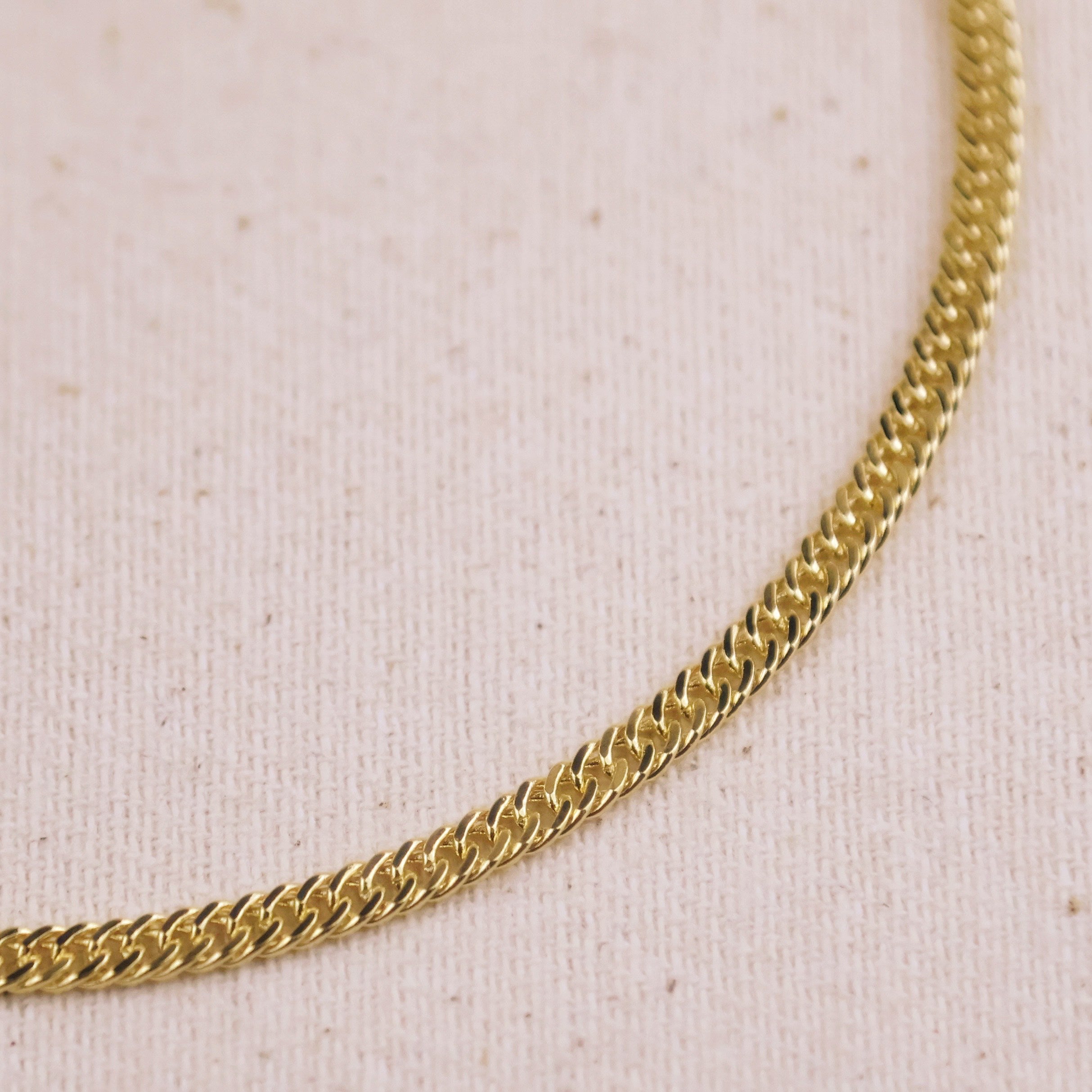 Double Curb Chain Anklet 18k Gold Filled 4mm