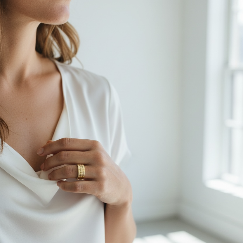 Gold Filled 18k 9mm Watch Band Ring