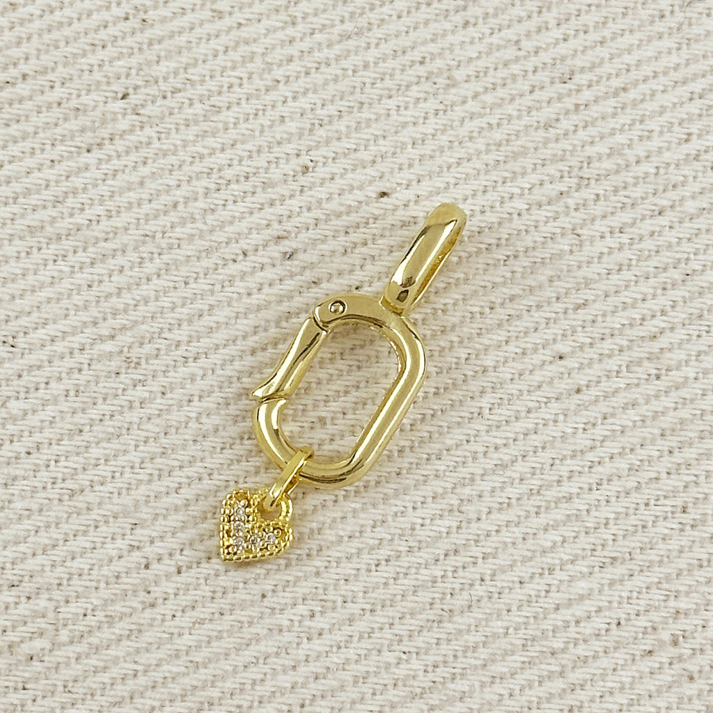 Charm 18k Gold Filled CZ Mini Heart