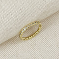 Gold Filled 18k Bezel CZ Eternity Band Ring