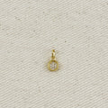 Charm 18k Gold Filled CZ Pave Disc