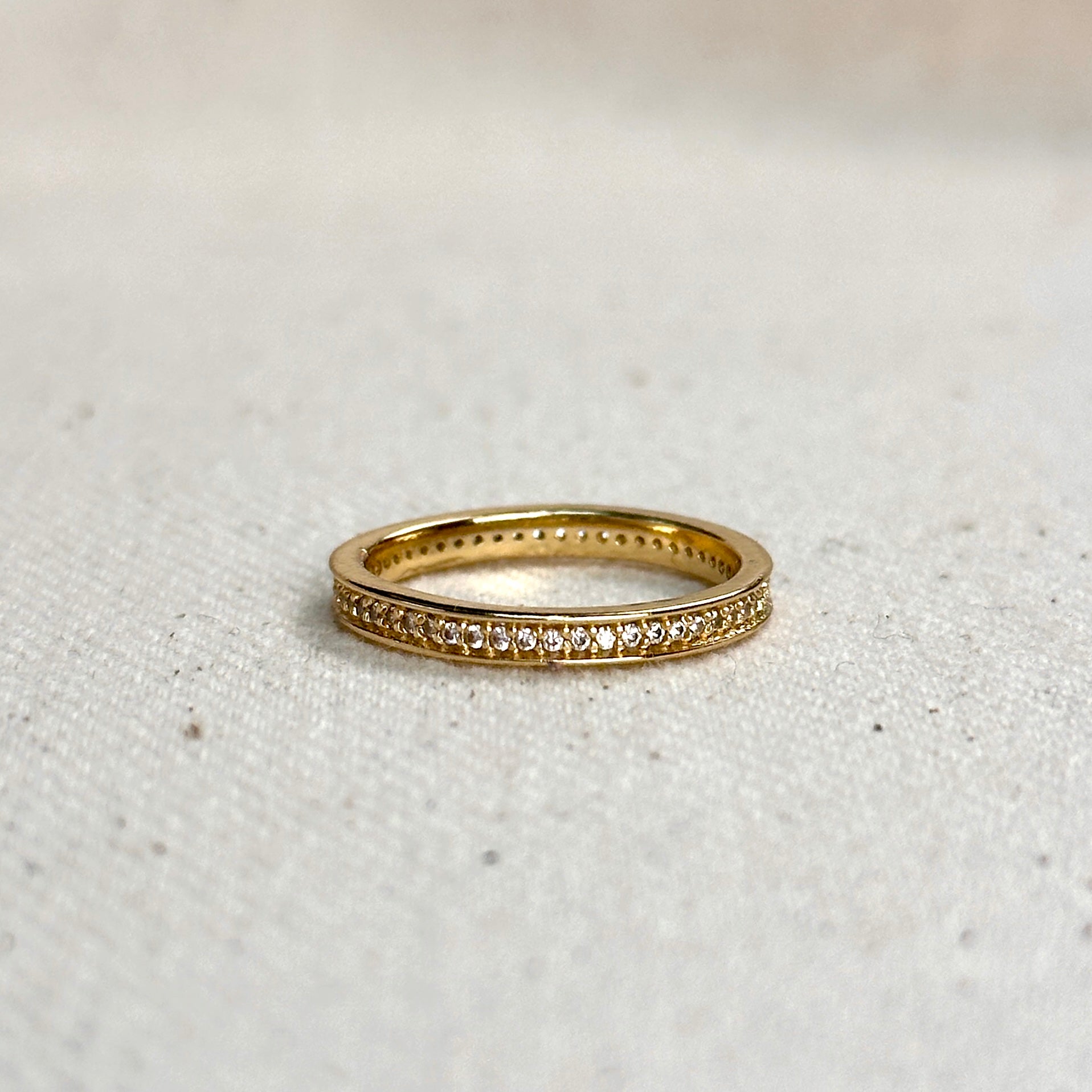 Gold Filled 18k Eternity CZ Band Ring
