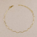 Anklet 18k Gold Filled Zig Zag