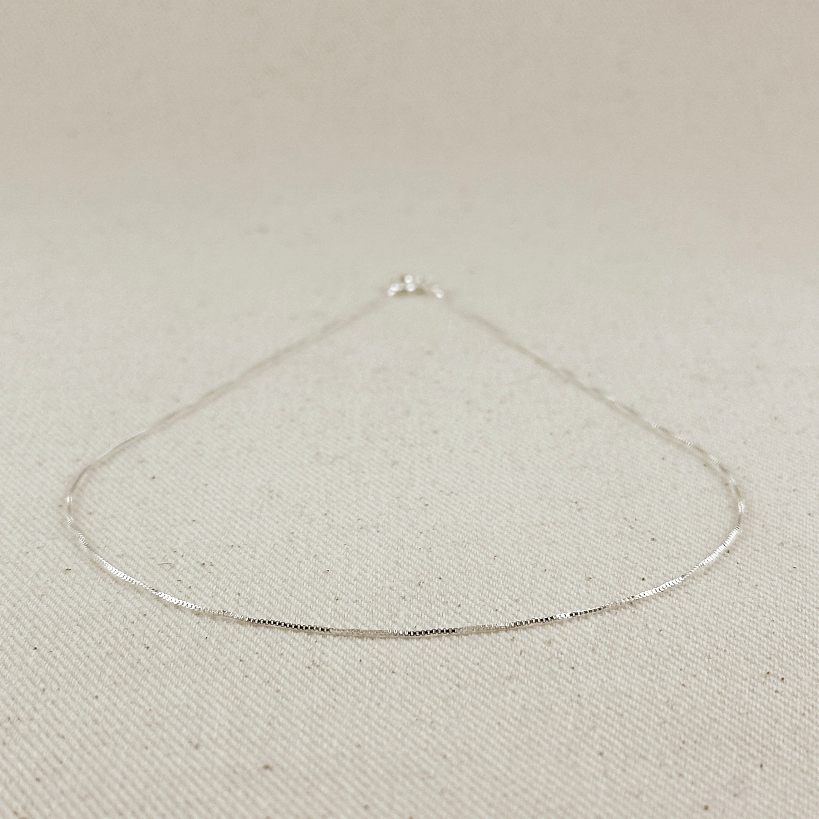 Silver Sterling Box Chain 0.6mm Necklaces