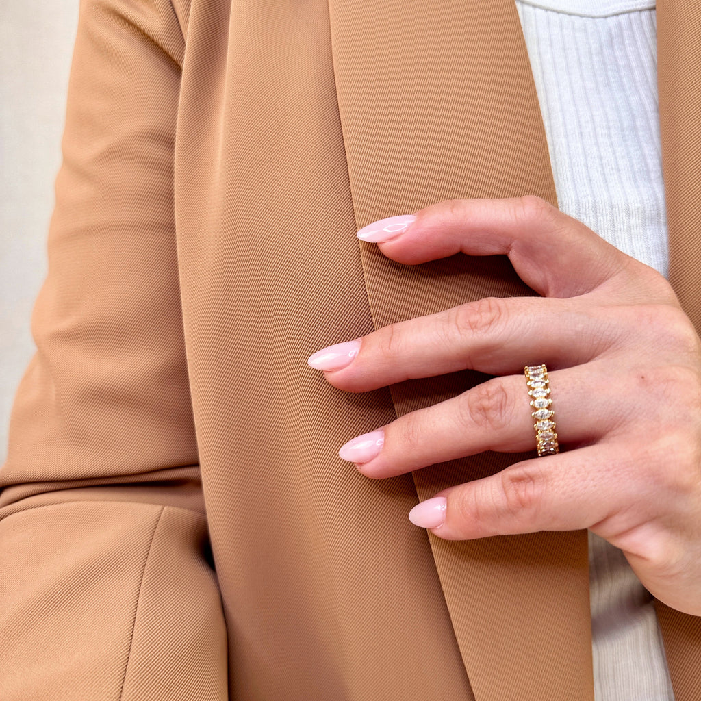 Gold Filled 18k Marquise Eternity Band Ring