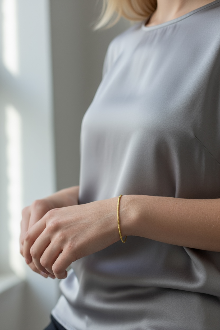 Gold Filled 18k 2mm Square Rope Chain Bracelet