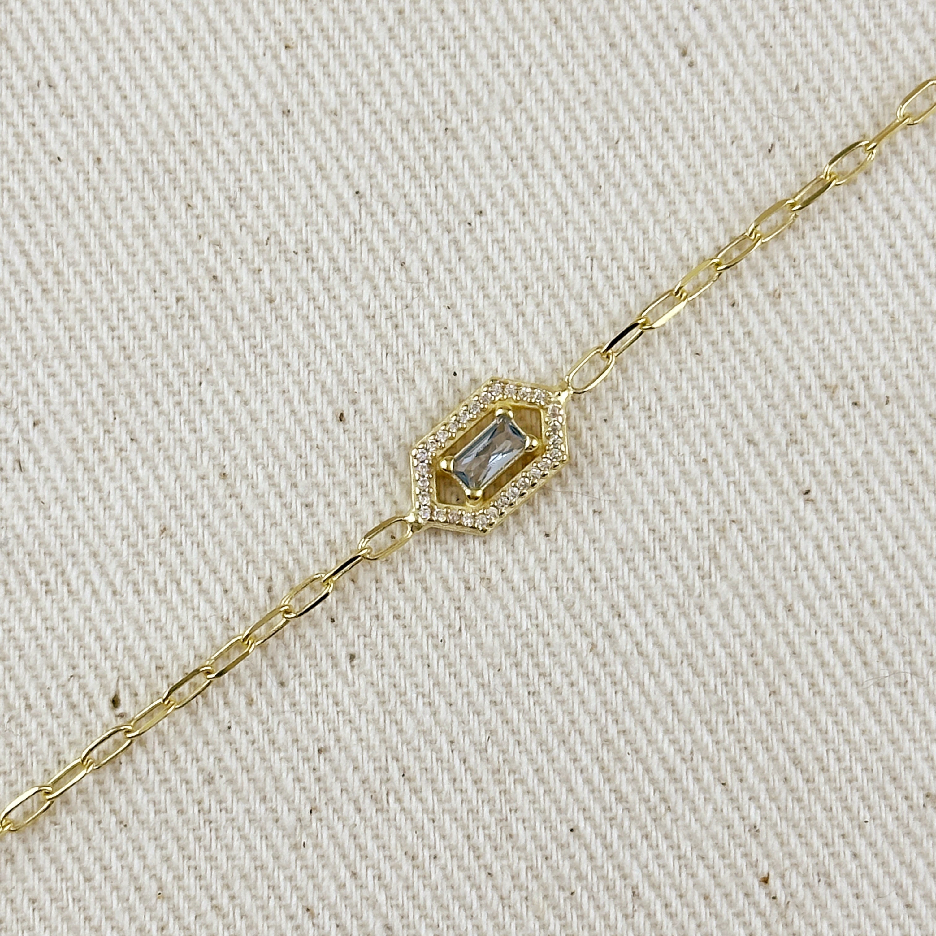 Gold Vermeil 18k Fancy Birthstone Bracelet