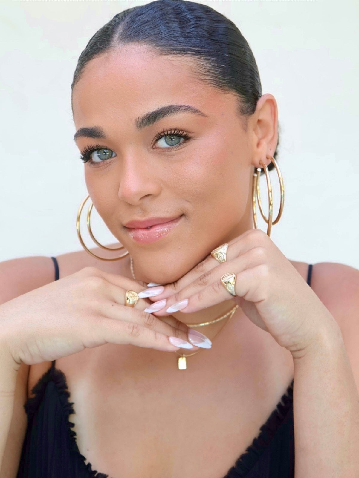 Gold Filled 18k 60mm New Wave Hoop